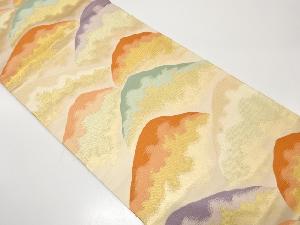 遠山模様織り出し　袋帯